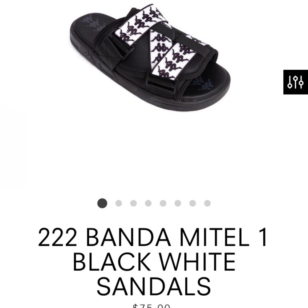 Kappa Black & White sandals